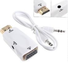 "Fusion" vaizdo signalo keitiklis iš HDMI į VGA (+garsas), baltos spalvos