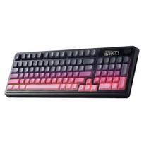 AULA S99 Pro klaviatūra, belaidė klaviatūra su medijos rankenėle ir RGB foniniu apšvietimu, 3 ryšio režimai: BT/2.4G/USB-C - juoda ir rožinė