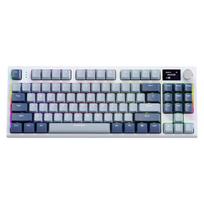 ATTACK SHARK K86 mechaninė klaviatūra su sukiojamu rankenėle ir 1,2 colio HD OLED ekranu, levandų spalvos