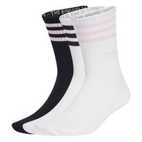 ADIDAS ORIGINALS Kojinės '3-Stripes Crew 3 Pairs' rožių spalva / juoda / balta