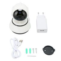 Kompiuterio (WEB) kamera Belaidė pakreipimo apsaugos kamera, Wi-Fi plataus kampo panoraminė kamera, išmanusis nuotolinio valdymo monitorius, skirtas kūdikio augintinio fotoaparatui, 110–240 V ES kintamosios srovės maitinimas, patalpų stebėjimo kamera