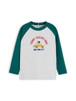 TOMMY HILFIGER Marškinėliai geltona / šviesiai pilka / nefrito spalva / raudona