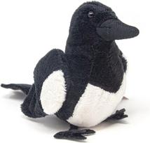 Cornelißen minkštas žaislas šarka 14 cm, mielas žaislinis paukštis, sodo paukštis