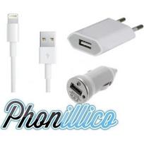 3 in 1 rinkinys - Nenurodyta - iPhone 6 - Automobilinis įkroviklis - Sieninis įkroviklis - USB laidas