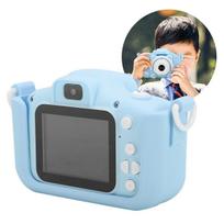 Skaitmeninis fotoaparatas 12MP mini animacinių filmų Kitty skaitmeninės kameros žaislas su dviguba kamera vaikams KidsBlue