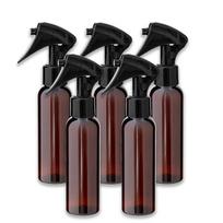 Rudas PET butelis 100 ml su juodu mini purkštuku, 5 vnt. rinkinys