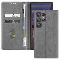 Piniginė - Chesterfield - Samsung Galaxy S25 Ultra - Pilka - Pusiau kieta - Vaizdo laikiklis