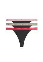 Tommy Hilfiger Underwear Siaurikės šviesiai žalia / rožių spalva / raudona / juoda