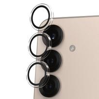 Apsaugos kamera Samsung S25, stiklas, metalinis rėmas, skaidrus Panzer stiklas