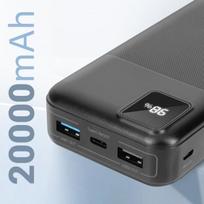 Atsarginis maitinimo šaltinis ("Power Bank") Atsarginė baterija - 3MK - 20000 mAh - 2x USB - USB-C - Greitas įkrovimas