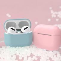Rožinis silikoninis dėklas Airpods 1/2 ausinėms