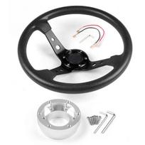 14 colių 350 mm PU odinis automobilių lenktynių vairas su adapterio plokšte 70 mm PCD, skirtas „Logitech G29 G920 G923“ lenktyniniam žaidimui
