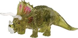 Hcm Kinzel 90271 59204-3d kristalinis triceratopsas su lizdu ir kiaušiniais, dėlionė suaugusiems ir vaikams, 61 detalė, žalia, skaidri