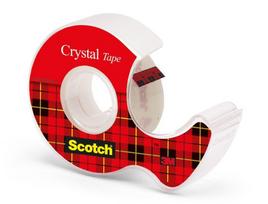 Lipni juostelė Scotch Crystal su laikikliu, 19 mm x 7,5 m