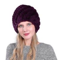 Natūralaus Kailio Kepuraitės Triušio Kailio Kepurė Pūkuota Megzta Beanie Šilta Žiema H_, 17