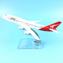 Lėktuvo modelis Diecast Qantas Boeing 747, baltas