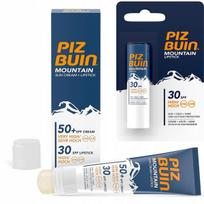 Piz Buin Mountain Rinkinys: Veido Kremas Nuo Saulės Spf50 20 Ml + Lūpų Balzamas Spf30