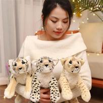 39 cm pliušinis žaislas sniego leopardas, tikroviška liūto tigro leopardo imitacija, minkšti pliušiniai žaislai, kimštinis žaislas leopardas, minkštas pliušinis žaislas vaikams berniukams mergaitėms (39 cm, leopardas)