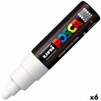 Marķeris Posca PC-7M, baltas, 6 vnt
