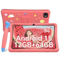 Planšetinis kompiuteris K10 10.1" FHD, 12GB RAM, 64GB ROM, 2 TB SD, 5 MP + 2 MP, „Android 15“, 5000 mAh, „WiFi 6“ – Rožinis