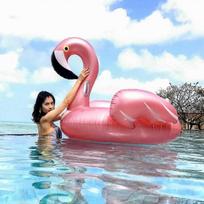 Milžiniškas pripučiamas flamingo baseino plaukmuo su greitais vožtuvais, plaustas vasaros vakarėlio dekoravimui ir vaikų žaislai