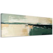 Paveikslas ant drobės, Abstract Green Beige Gold Loft