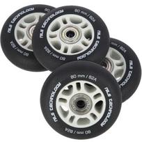 Ratukai riedučiams Nils Extreme 80mm/82A su guoliais, juodi