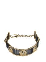 Addicted2 Grandinėlė 'Heritage choker placcato oro 18kt con le teste di leoni' auksas / juoda