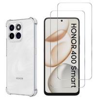 Smūgiams atsparus dėklas Honor 400 SMART ir 2 sprogimo įrodymo ekraną apsaugantys stikliukai Phonillico®
