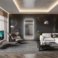 Veidrodis su LED Apšvietimu Vonios Kambariui, Kambariui, Svetainei - Madrid - 70 cm, 100 cm, LED Veidrodis Modelis - Madrid 70 cm x 100 cm