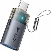 MCDODO USB-A Į USB-C ADAPTERIS TF KORTELIŲ SKAITYTUVAS 512GB OTG LED