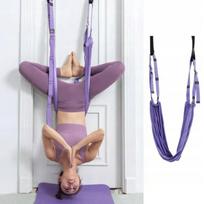 Oro jogos hamakas – elastinga jogos juosta Pilates, gimnastikai ir tempimui iki 150 kg