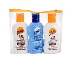 Rinkinys Malibu: apsauginis losjonas nuo saulės SPF 15 100 ml + SPF 20 100 ml+ losjonas po deginimosi 100 ml