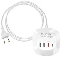 Įkrovimo stotelė - LINQ - Mini stotelė 3 USB + USB-C - Power Delivery 3.0 - Greitas įkrovimas - Kompaktiška