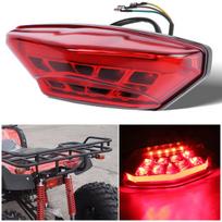 Motociklų priedai Motociklo LED galinių stabdžių žibintų valstybinio numerio lempos dienos žibintas, 1vnt raudonas korpusas