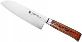 "Tamahagane SAN Brown Santoku" peilis 17,5 cm