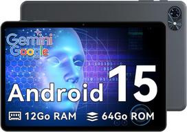 Planšetinis kompiuteris TABWEE T80 10.5" 1080P RAM 12GB ROM 128GB SD 2To, Android 15 6000 mAh WiFi 5G Bluetooth 5.0, Gemini AI 2.0