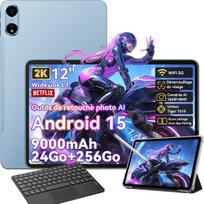 Planšetinis kompiuteris Oscal Pad 100 12" Android 15 2.4G+5G Wifi RAM 24GB ROM 256GB/SD 2TB 9000mAh 16MP+8MP Mėlyna + K1
