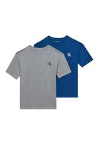Calvin Klein Jeans Marškinėliai gencijono spalva / pilka / juoda / balta