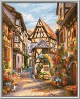 Schipper 609240878 Piešimas pagal skaičius – kaimo dujos – paveikslų piešimas suaugusiems, įskaitant teptuką ir akrilinius dažus 24 x 30 cm
