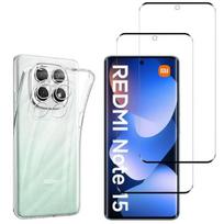 Korpusas Xiaomi Redmi Note 15 4G/5G ir 2 Grūdinto Stiklo Ekrano Apsaugos Filmai Phonillico®