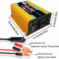 Nenurodyta 12v 220v keitiklis, 4000W grynos sinusinės bangos keitiklis DC 12V 220V/110V automobilinis keitiklis su dvigubos įtampos ekranu ir USB prievadais 4.2A įkrovikliu