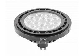 LED lemputė, es111, 3000K, GU10, 12,5 W, AC220-240V, 40°, 1100lm, 109ma, Juoda