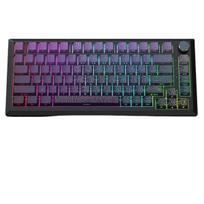 75 % Individualizuota mechaninė klaviatūra, žaidimų klaviatūra su tarpiklių konstrukcija ir „hot-swap“ funkcija, palaiko RGB apšvietimą, turi garsumo reguliavimo rankenėlę, „Purpurinė aura“ (kontūrinė)