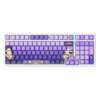 F99 Belaidė mechaninė klaviatūra su RGB apšvietimu ir mielais motyvais papuoštomis klavišų dangteliais „Starry Dream“