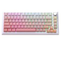 75 % Individualizuota mechaninė klaviatūra, žaidimų klaviatūra su tarpiklių konstrukcija ir „hot-swap“ funkcija, palaiko RGB apšvietimą, turi garsumo reguliavimo rankenėlę, skruostų raudonis (kontūrinis)