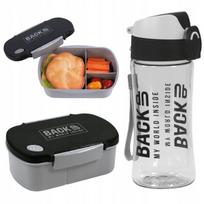 Backup rinkinys: maisto dėžutė su pertvaromis ir 400ml gertuvė