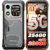 Telefonas 5G Blackview XPLORE 1 20000mAh 36GB RAM 256GB ROM 6.78" tvirtas išmanusis telefonas Android 15 Dual SIM NFC Oranžinė