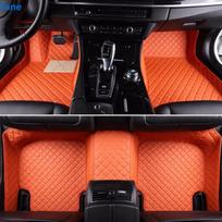 (Oranžiniai) Individualūs automobilio grindų kilimėliai, skirti Jetta VW Volkswagen Polo Sedan Touran 2007 Golf 5 6 7 Passat B5 B6 B7 Tiguan Priedai Kilimai Kilimėliai, (oranžinė)