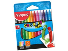 Vaškinės kreidelės ColorPeps, 12 spalvų